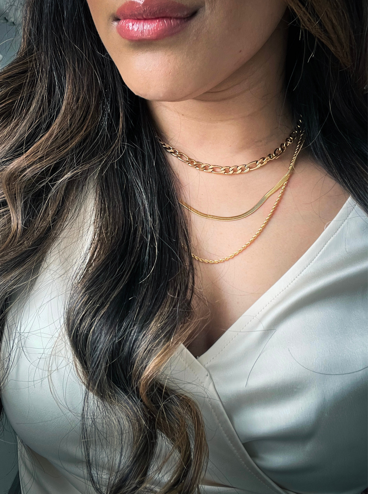 Cuban Chain and Zane Twisted Necklace