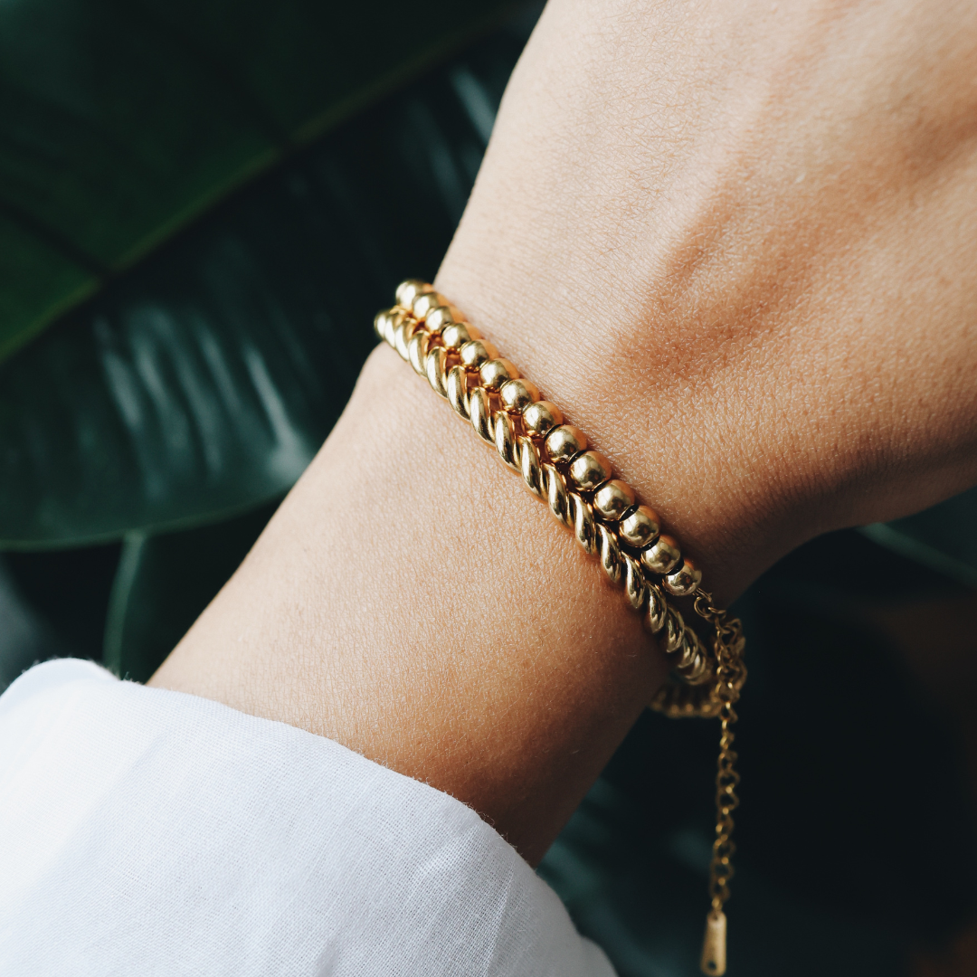 Beaded Bracelet + Twisted Cuff