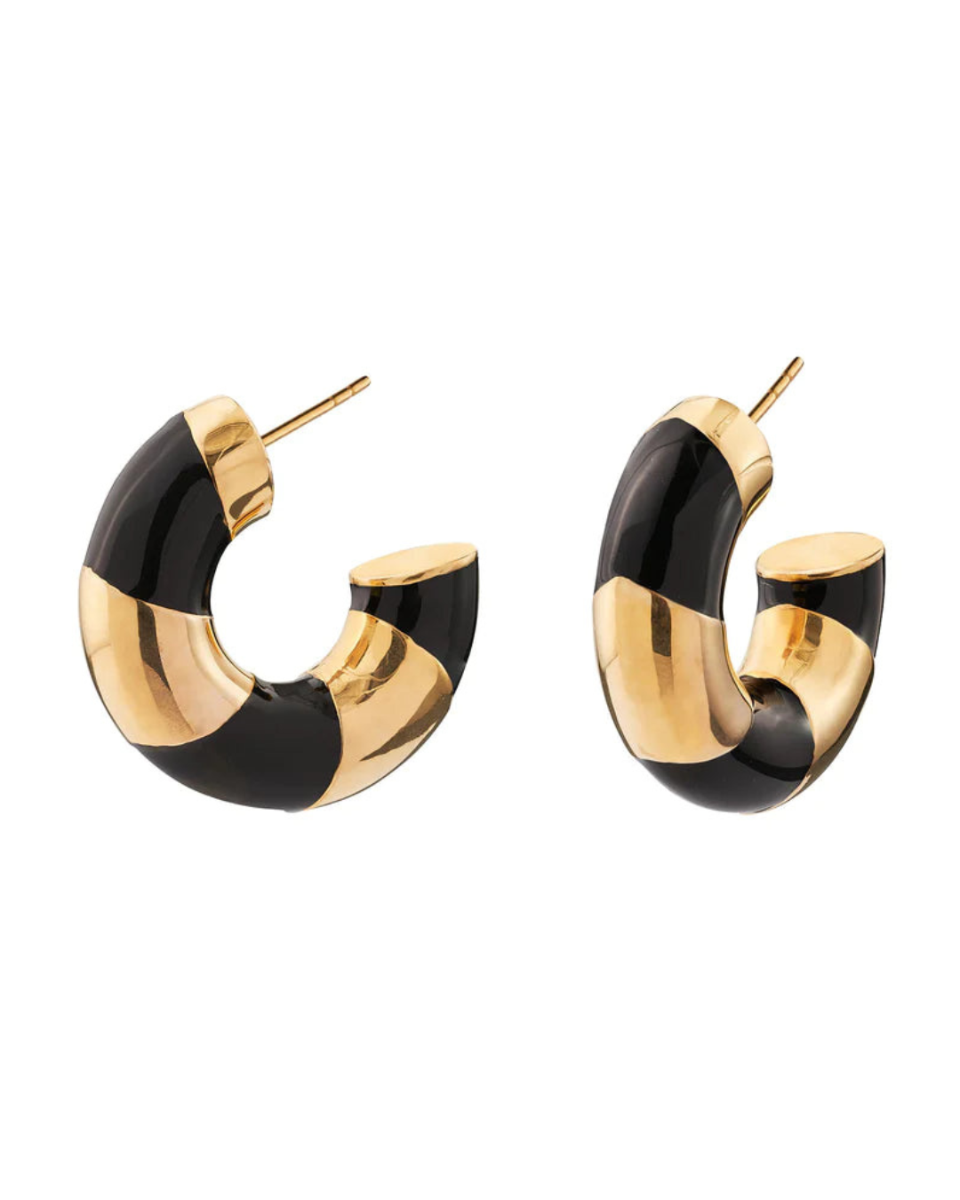 Swirl Hoops - Black